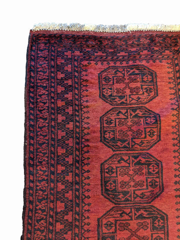 150 x 110 cm red Afghan Tribal Red Rug - Rugoutlet