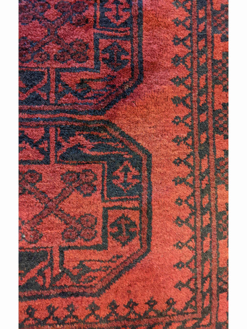 150 x 110 cm red Afghan Tribal Red Rug - Rugoutlet