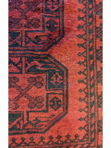150 x 110 cm red Afghan Tribal Red Rug - Rugoutlet