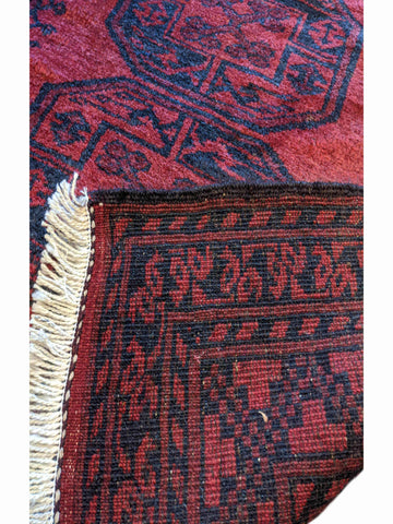 150 x 110 cm red Afghan Tribal Red Rug - Rugoutlet