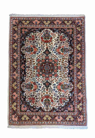 150 x 112 cm Fine Saroq Traditional Multi coloured Rug - Rugoutlet