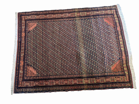 150 x 115 cm Armenian Geometric Pink Rug - Rugoutlet