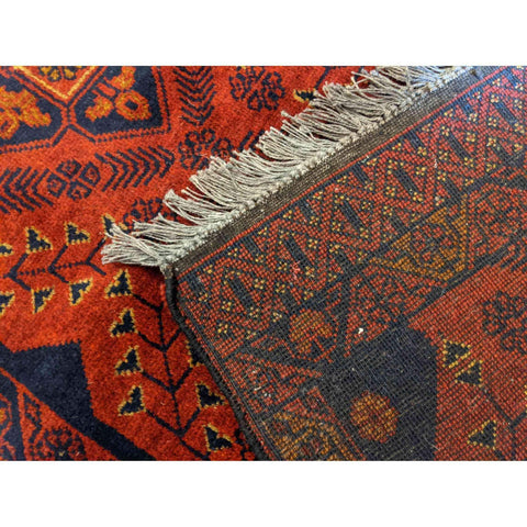 150 x 52 cm Afghan Khan Tribal Red Rug - Rugmaster
