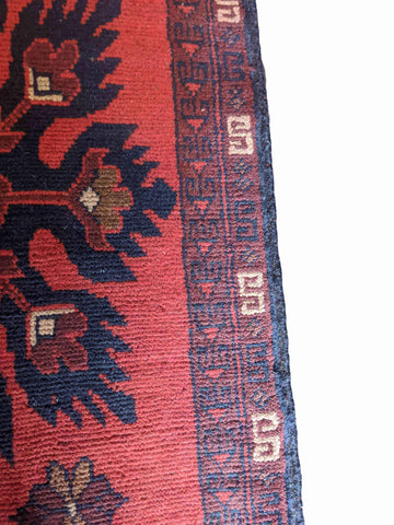 150 x 53 cm Afghan Khan Tribal Terracotta Rug - Rugmaster