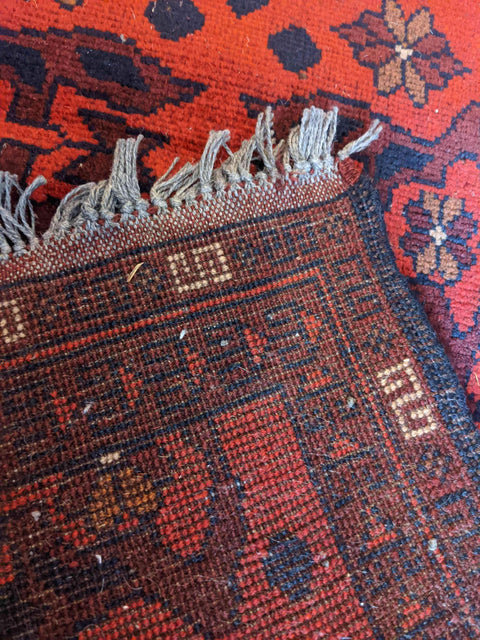 150 x 53 cm Afghan Khan Tribal Terracotta Rug - Rugmaster