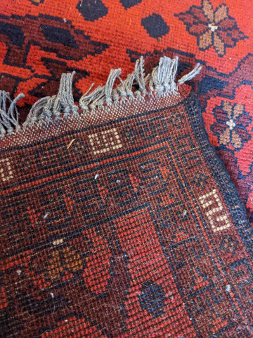 150 x 53 cm Afghan Khan Tribal Terracotta Rug - Rugmaster