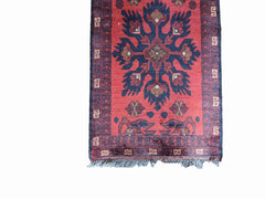 150 x 53 cm Afghan Khan Tribal Terracotta Rug - Rugoutlet