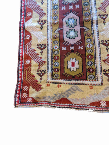 150 x 92 cm Turkish Milas Tribal Brown Small Rug - Rugoutlet