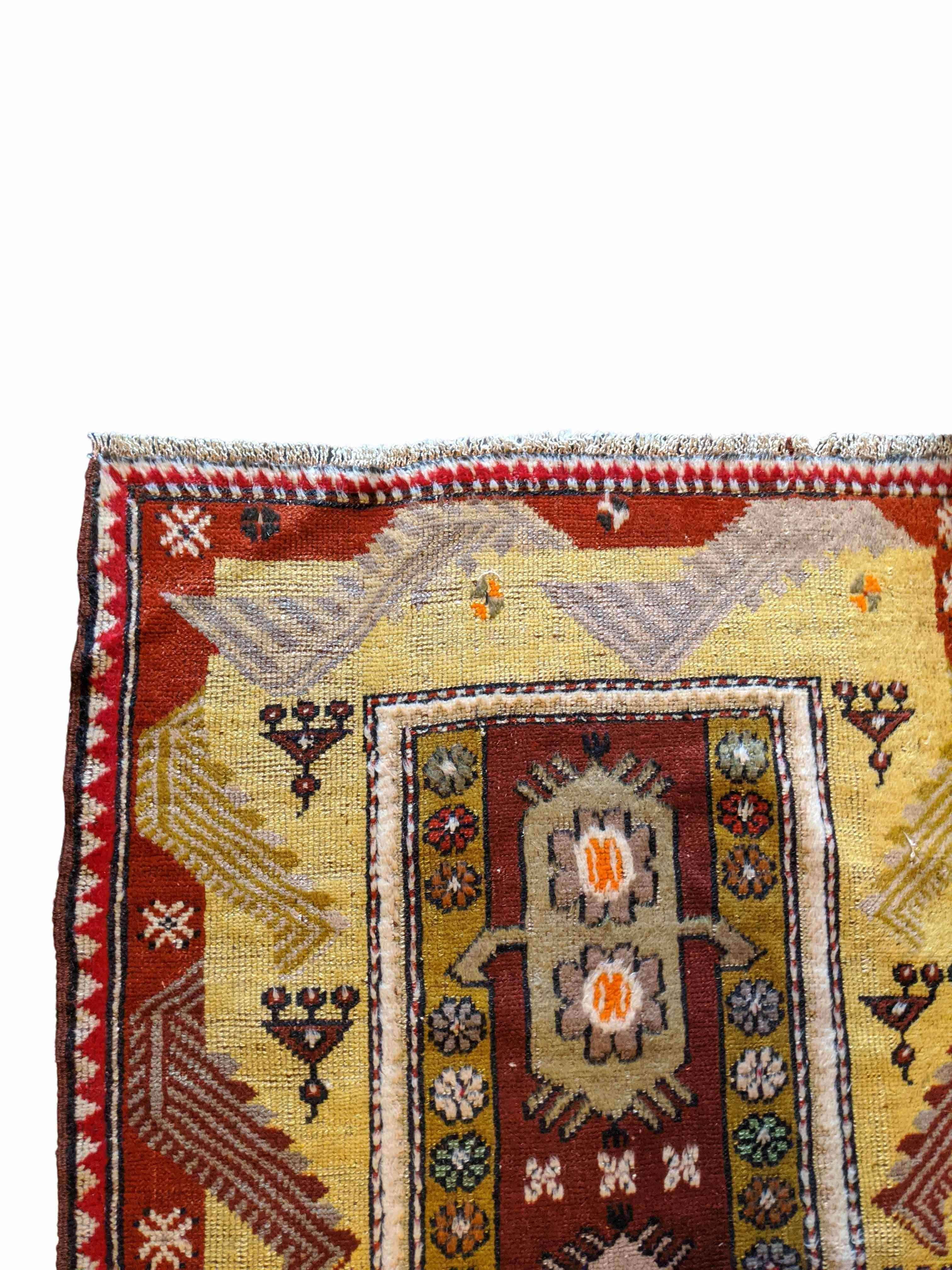 150 x 92 cm Turkish Milas Tribal Brown Small Rug - Rugmaster