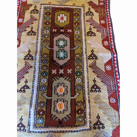 150 x 92 cm Turkish Milas Tribal Brown Small Rug - Rugmaster