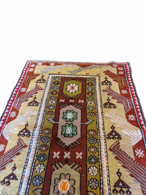 150 x 92 cm Turkish Milas Tribal Brown Small Rug - Rugmaster