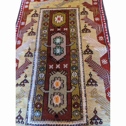 150 x 92 cm Turkish Milas Tribal Brown Small Rug - Rugmaster