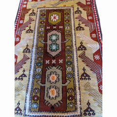 150 x 92 cm Turkish Milas Tribal Brown Small Rug - Rugoutlet