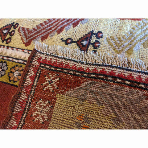 150 x 92 cm Turkish Milas Tribal Brown Small Rug - Rugmaster