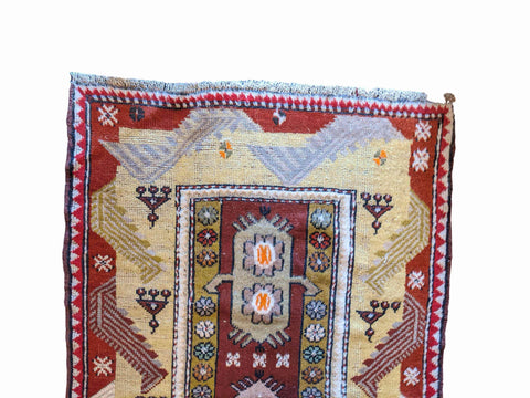 150 x 92 cm Turkish Milas Tribal Brown Small Rug - Rugmaster