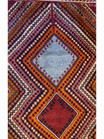 150 x 95 cm Shiraz Qashqai Traditional Multi coloured Rug - Rugoutlet