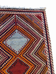 150 x 95 cm Shiraz Qashqai Traditional Multi coloured Rug - Rugmaster
