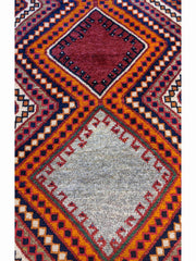 150 x 95 cm Shiraz Qashqai Traditional Multi coloured Rug - Rugmaster