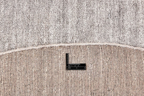 150x150 cm Contemporary Viscose Silver Round Rug - Rugoutlet