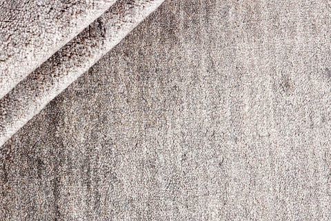 150x150 cm Contemporary Viscose Silver Round Rug - Rugoutlet