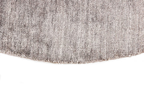 150x150 cm Contemporary Viscose Silver Round Rug - Rugoutlet