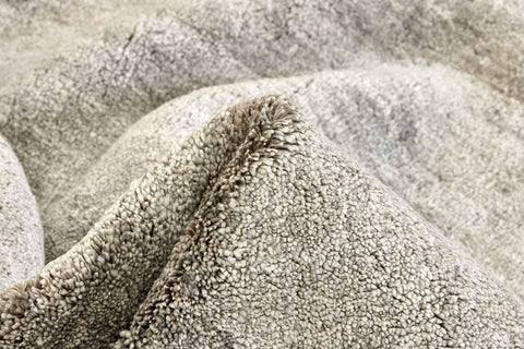 150x150 cm Contemporary Viscose Silver Round Rug - Rugoutlet