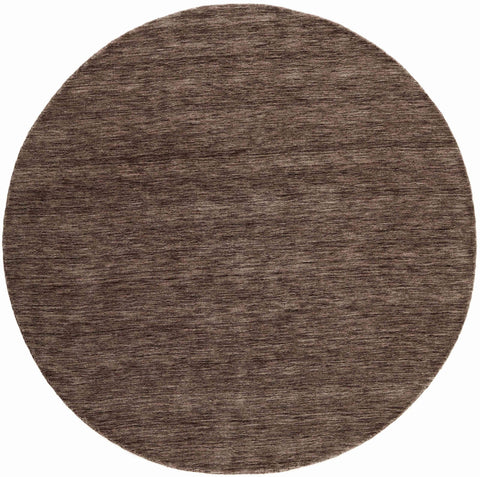 150x150 cm Wool Brown round Rug-HLC200126 - Rugoutlet