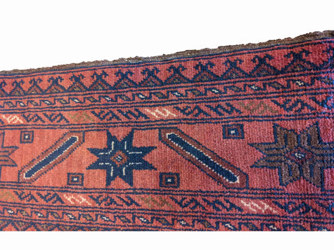 151 x 101 cm Afghan Khan Tribal Red Rug - Rugoutlet