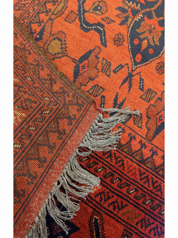 151 x 101 cm Afghan Khan Tribal Red Rug - Rugoutlet