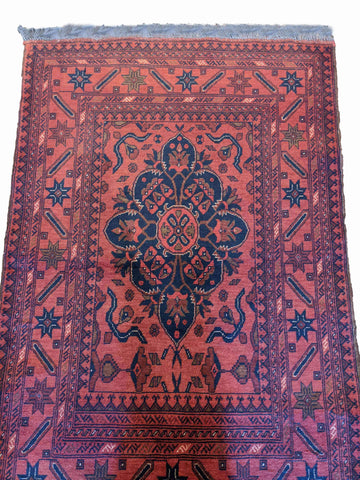 151 x 101 cm Afghan Khan Tribal Red Rug - Rugoutlet