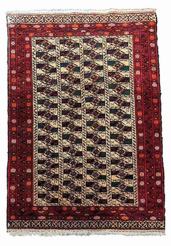 152 x 087 cm Persian Baluch Traditional Beige Rug - Rugoutlet
