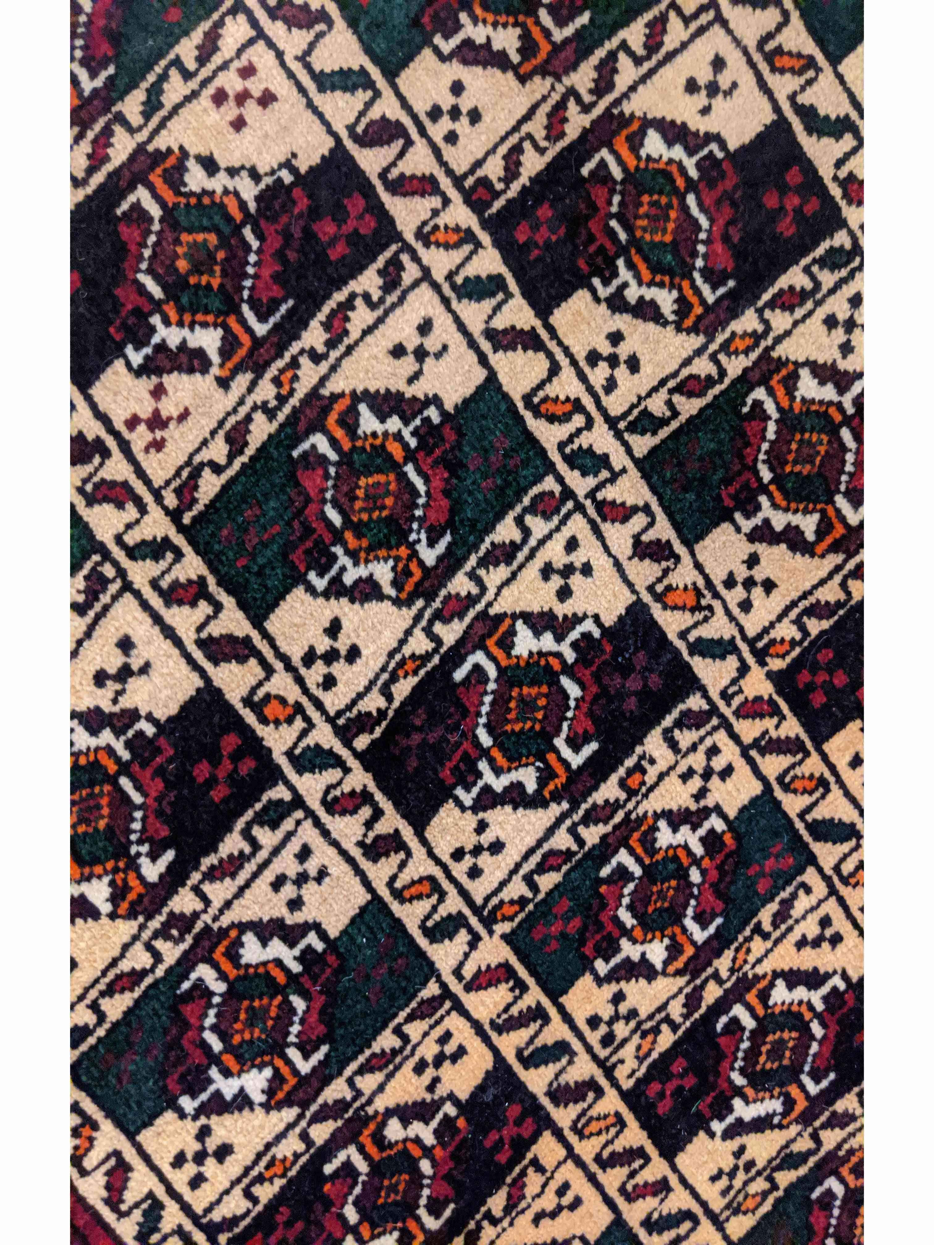 152 x 087 cm Persian Baluch Traditional Beige Rug - Rugmaster