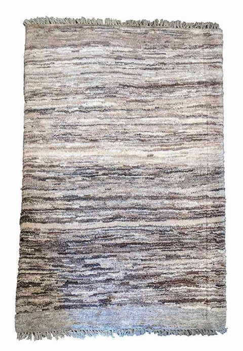 152 x 107 cm Nomadic Persian Gabbeh Tribal Grey Rug - Rugoutlet