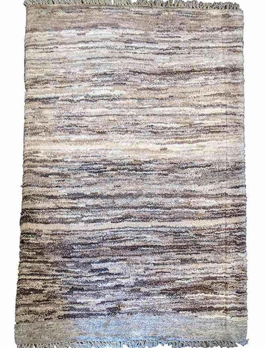 152 x 107 cm Nomadic Persian Gabbeh Tribal Grey Rug - Rugoutlet