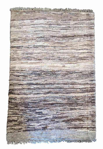 152 x 107 cm Nomadic Persian Gabbeh Tribal Grey Rug - Rugoutlet