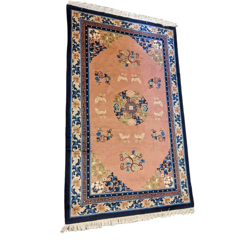 152 x 252 cm old Chinese Traditional Pink Rug - Rugoutlet