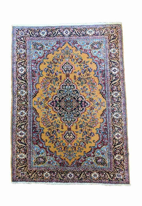 152 x 94 cm Tabriz Traditional Gold Rug - Rugoutlet