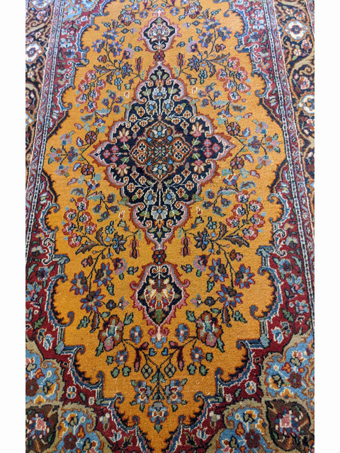 152 x 94 cm Tabriz Traditional Gold Rug - Rugoutlet