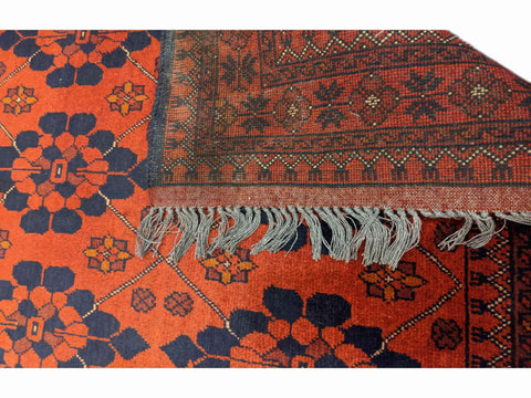 152 x 96 cm Afghan Khan Tribal Red Rug - Rugoutlet