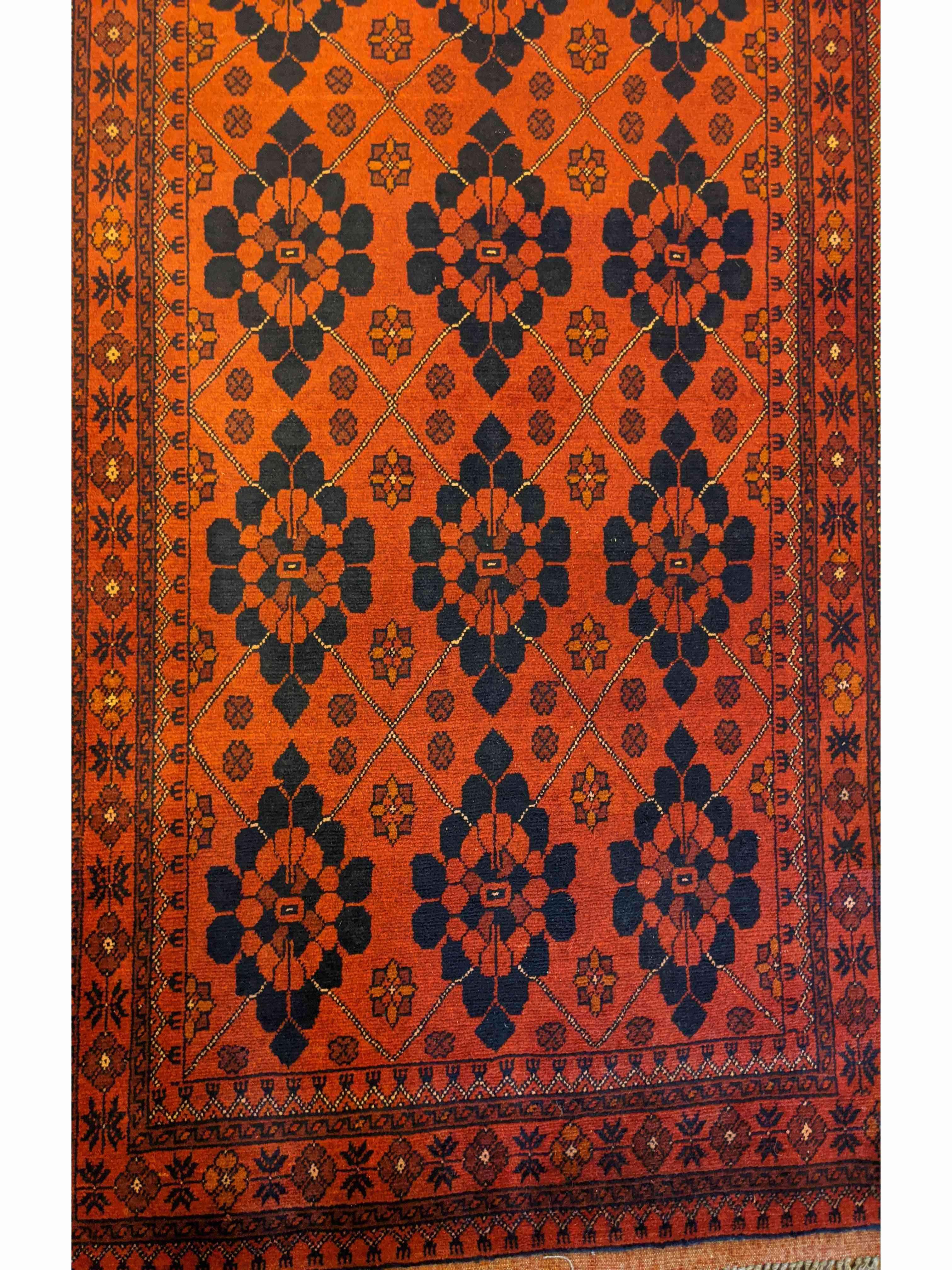 152 x 96 cm Afghan Khan Tribal Red Rug - Rugmaster