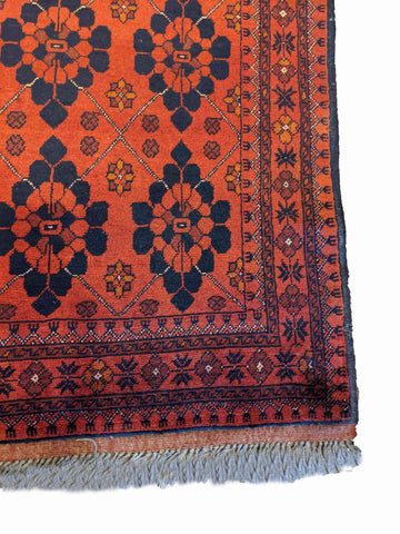 152 x 96 cm Afghan Khan Tribal Red Rug - Rugoutlet