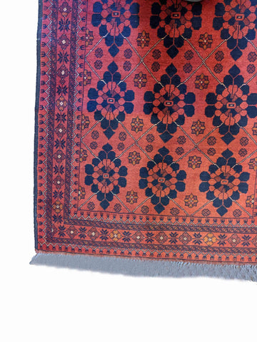 152 x 96 cm Afghan Khan Tribal Red Rug - Rugoutlet