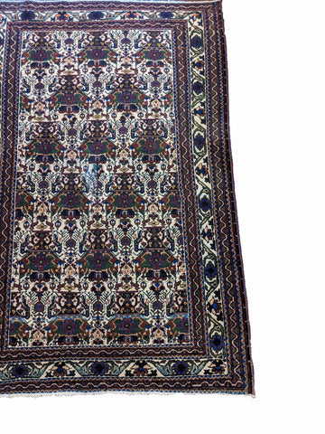 153 x 100 cm Old Afshari Antique Grey Rug - Rugoutlet