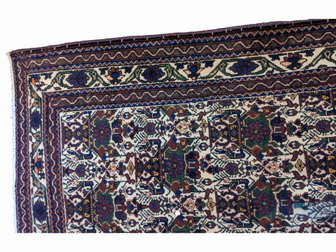 153 x 100 cm Old Afshari Antique Grey Rug - Rugoutlet