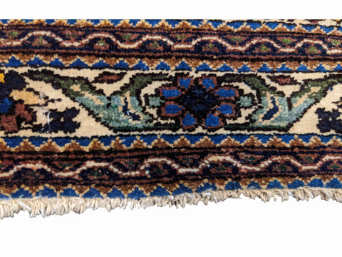 153 x 100 cm Old Afshari Antique Grey Rug - Rugoutlet
