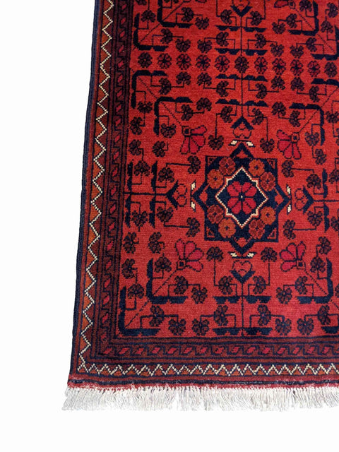 153 x 49 cm Afghan Khan Tribal Red Rug - Rugmaster