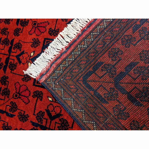 153 x 49 cm Afghan Khan Tribal Red Rug - Rugmaster