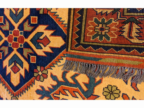 154 x 101 cm Afghan Tribal Yellow Rug - Rugoutlet