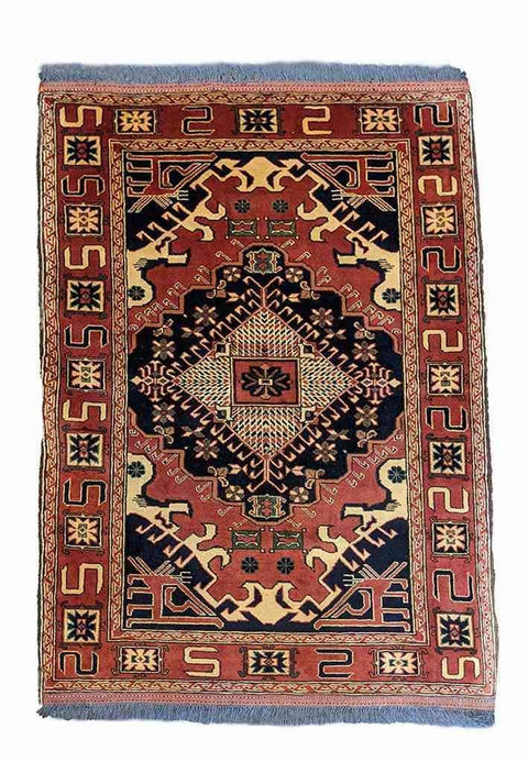 154 x 108 cm Fine Afghan Tribal Brown Rug - Rugoutlet