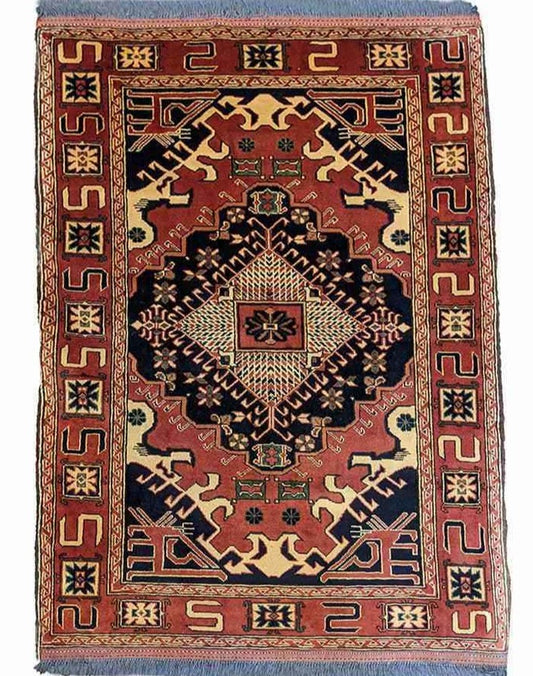 154 x 108 cm Fine Afghan Tribal Brown Rug - Rugmaster